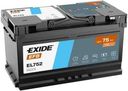 Akumulator EXIDE EL752 EFB 75Ah 730A Olsztyn