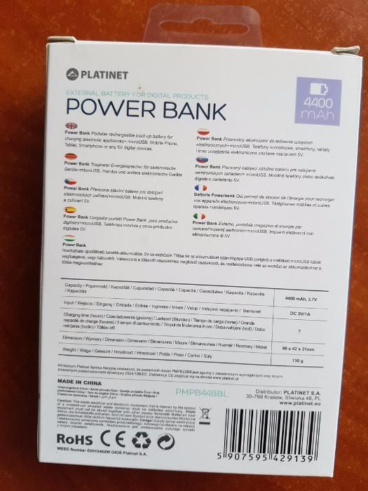 Power bank Platinet 440 mAh