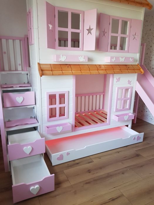 Łóżeczko łóżko drewniane pietrowe domek antresola