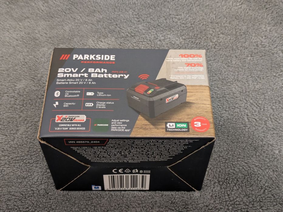 Akumulator Parkside 8Ah 20V PARKSIDE PERFORMANCE PAPS 208  A1