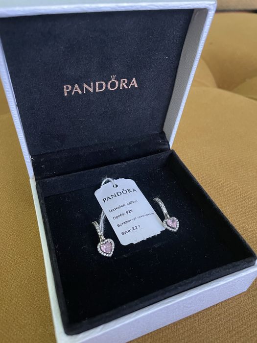 Pandora оригінал,срібло,серги(проба:925) Фото є!!