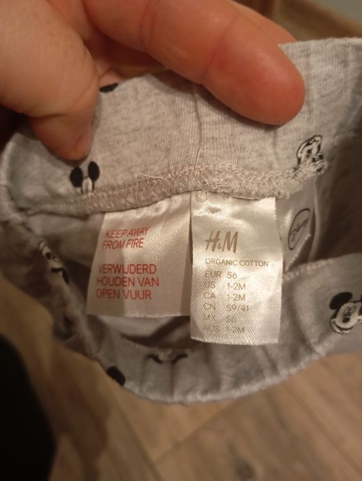 Spodenki szorty bawełniane 56 Myszka Miki H&M