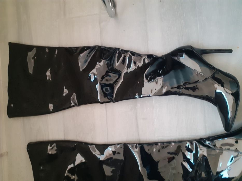 СЕКСІ лаковІ ботфорти стріпи