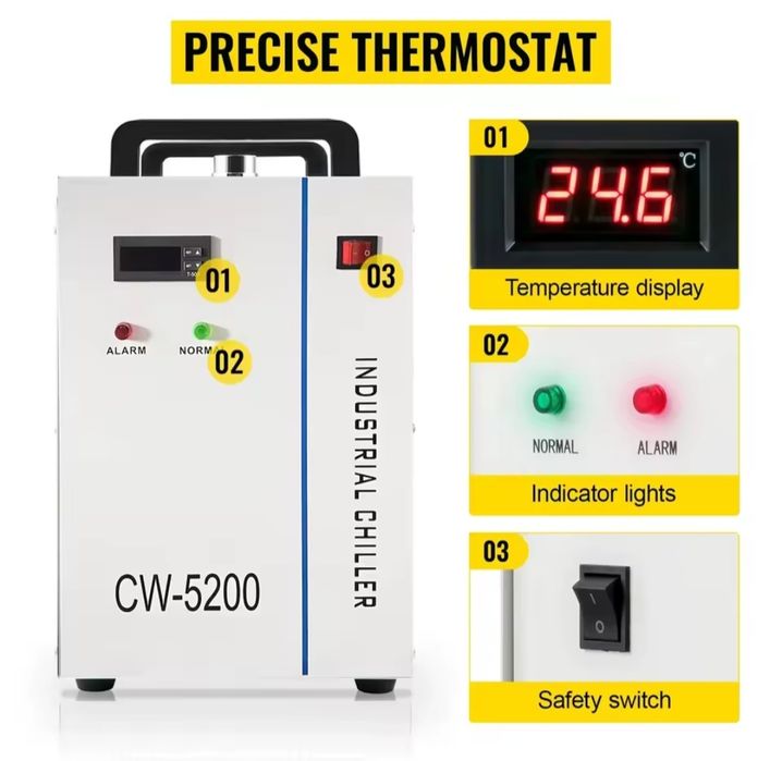Chiller CW-5200 Novo para Laser C02