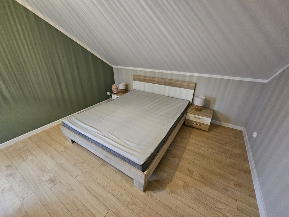 Zestaw łóżko 160x200,materac Ikea, szafki nocne