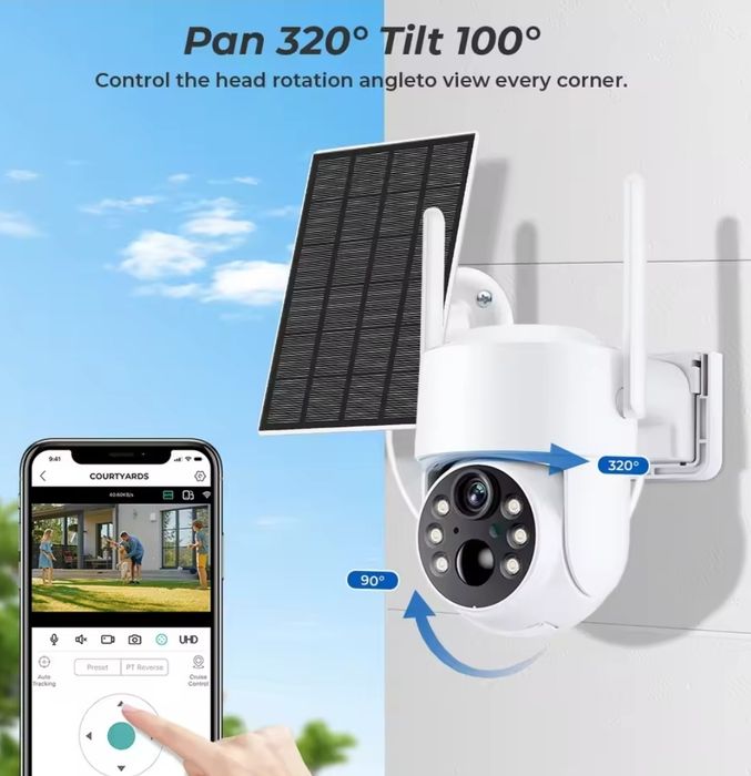 Câmera Wi-Fi solar icsee