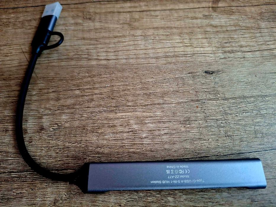 Hub USB C, adapter USB ZESKRIS, adapter 5 w 1