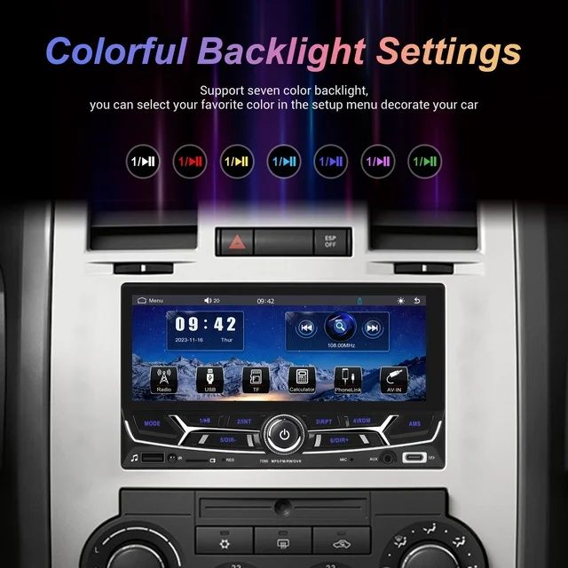 Rádio 2din 6,86 polegadas Bluetooth Carplay USB FM type-C Touch | NOVO