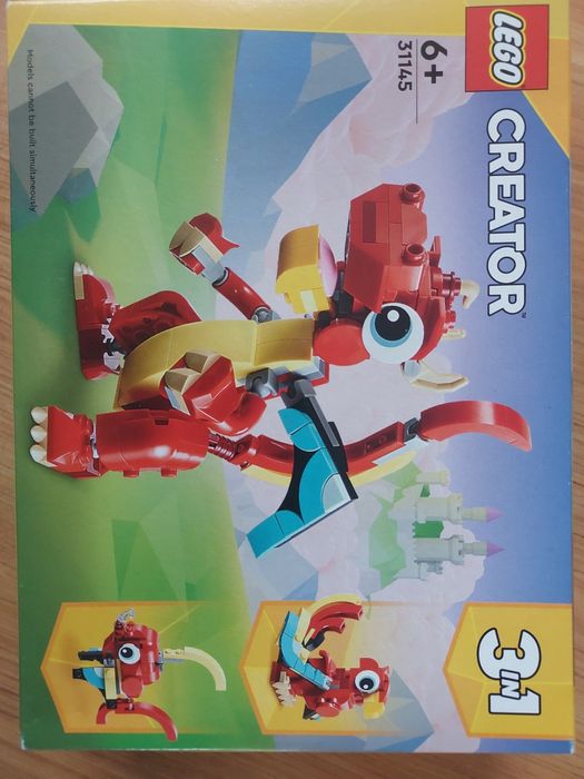 LEGO Creator 3w1 – Czerwony Smok (31145) – Nowy, zafoliowany