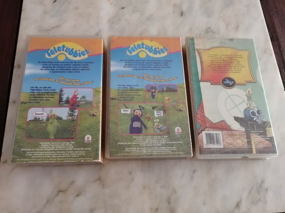 lote de 3 cassetes vhs infantis