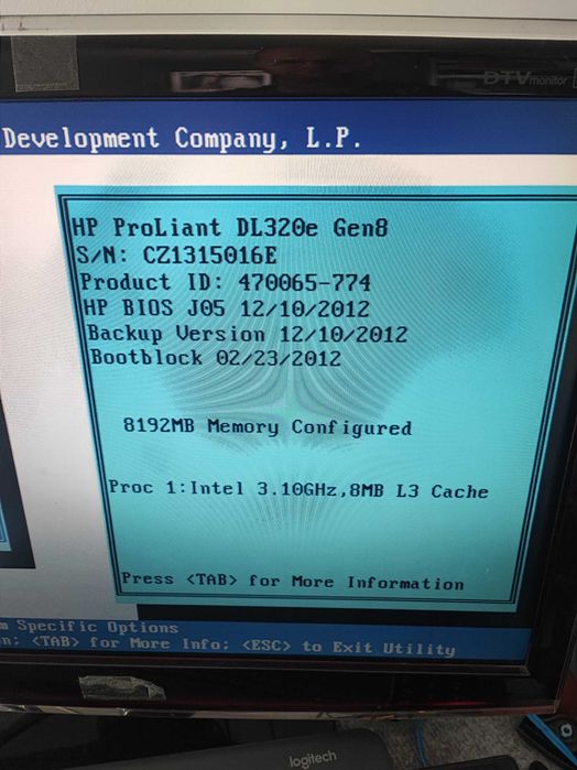 Serwer HP DL320E G8 Gen8 E3-1220 v2 8GB RAM