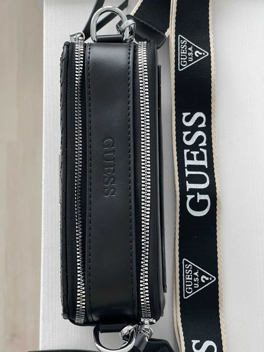 Сумка женская Guess кросс боди Гесс через плечо черная , бежевая белая