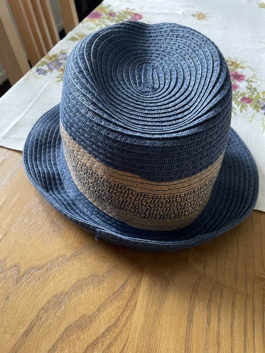 Kapelusz letni słomkowy 54-56 cm fedora grantowy