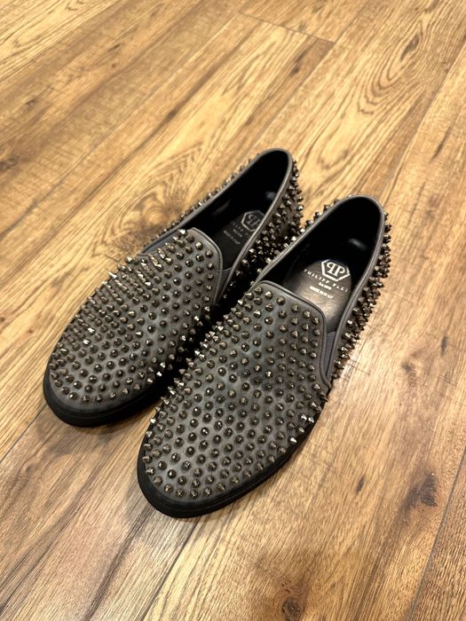 Кожаные слипоны кроссовки Philipp Plein Оригинал