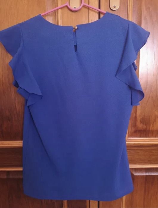 Top azul como novo, tamanho S