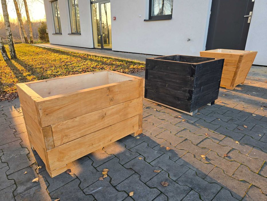 Donica drewniana 40x70 Solidna Gruba Duża