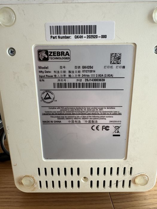 Drukarka zebra GK420d do etykiet!