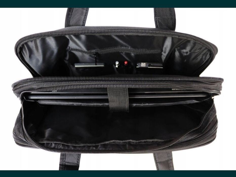Duża Torba męska na laptop do pracy na ramię listonoszka dwukomorowa