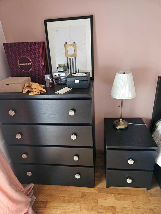 Quarto MALM Preto Completo (sem colchão)