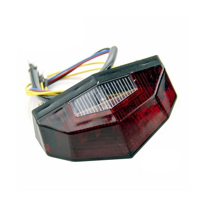 Farolim Traseiro LED para Moto - 11 LED Multifuncional Pisca Integrado