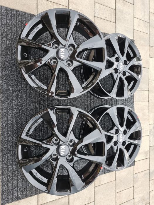 KIA 15" Picanto Rio Stonic Nowe felgi aluminiowe 4x100 czarny połysk