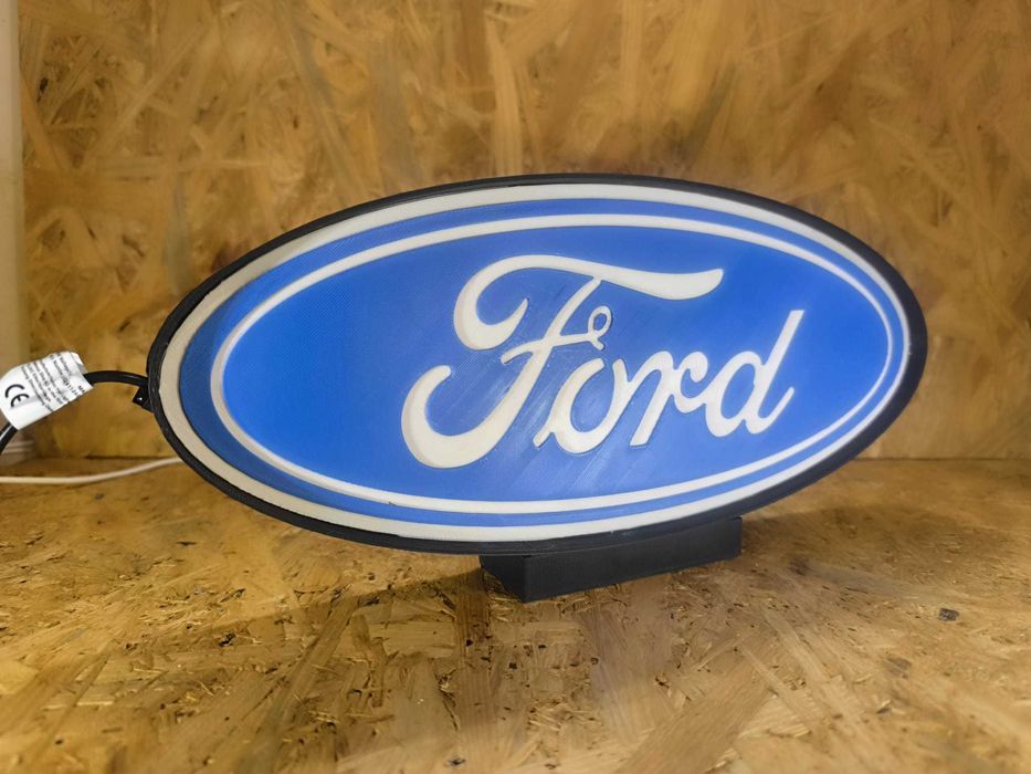 Luminária Decorativa / Lightbox Ford – LED com Cabo USB