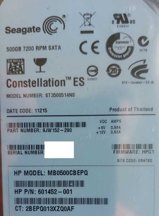 Dysk twardy Seagate Constellation ES ST3500514NS