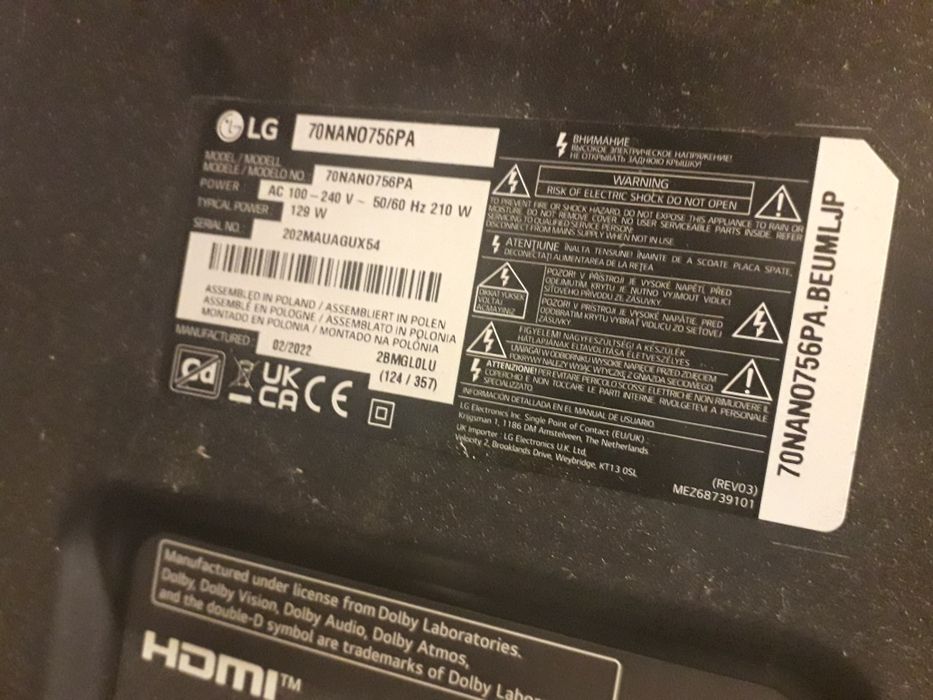 TV LG 70 polegadas