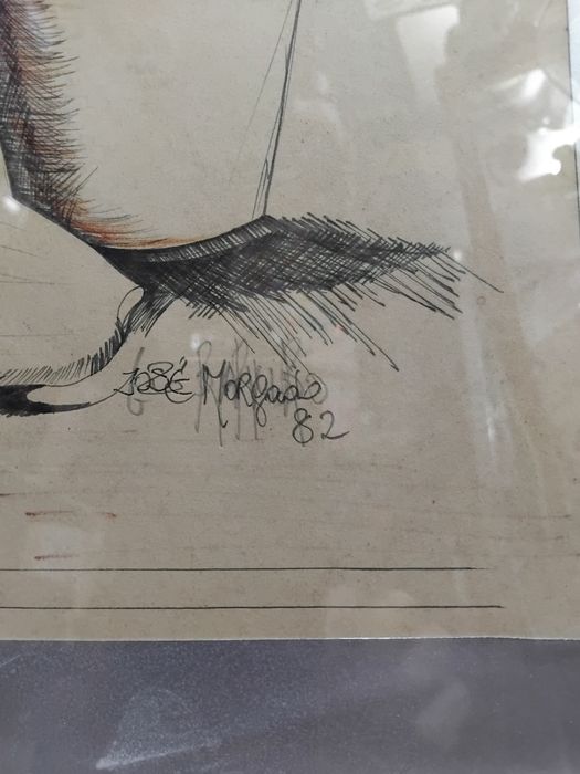 Pintura, obra assinada mestre  José  Mascarenhas