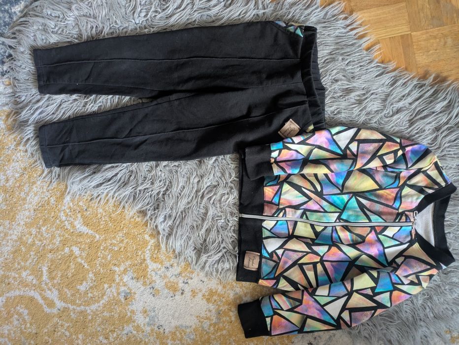 Dres dziewczęcy rozmiar 116 spodnie bluza rozpinana