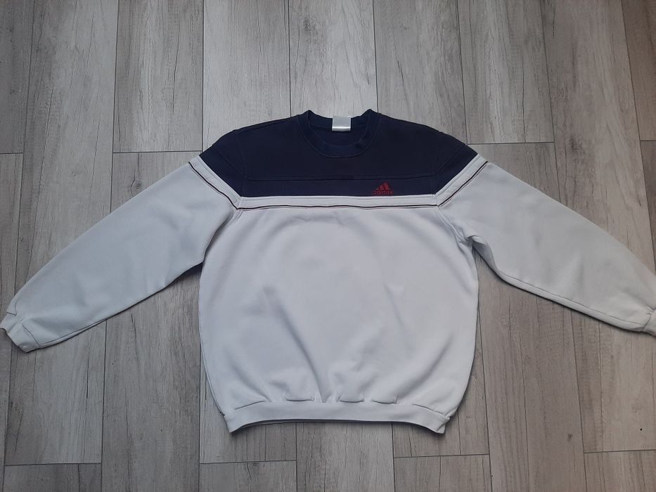 Adidas 36 S bluza męska vintage Y2K crewneck retro logo flagi