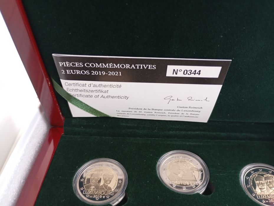Moedas Euro Cofre Luxemburgo Set Proof 2019/2021