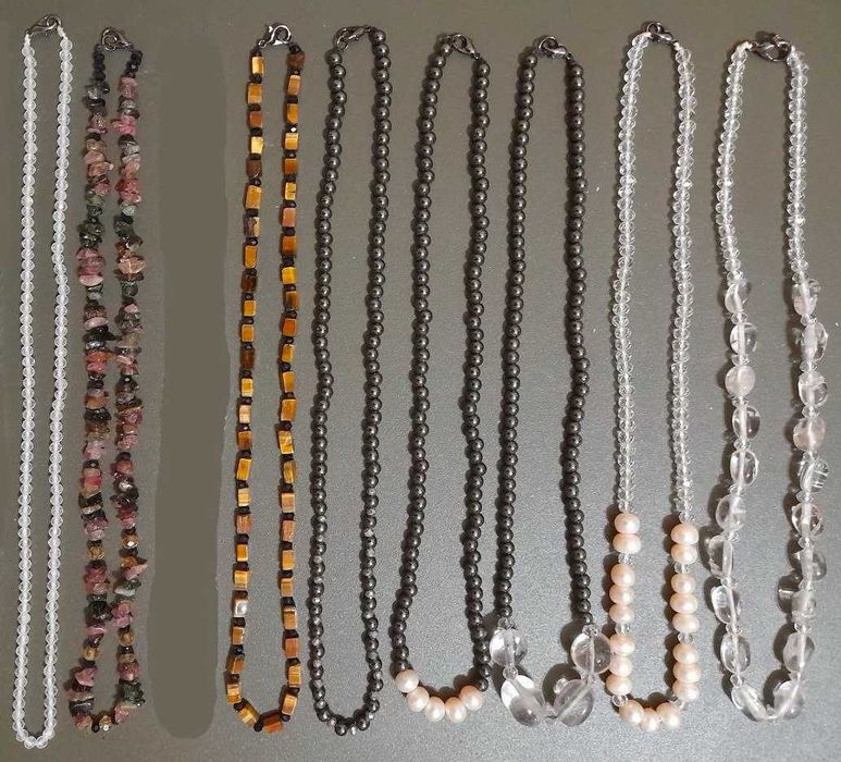 Намисто яшма сердолік тигрово око агат гірський кришталь гранат