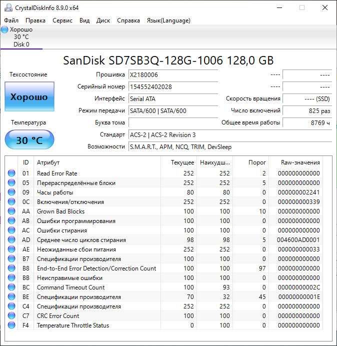 SSD 128GB SanDisk (X300s) 2.5" SATA3
