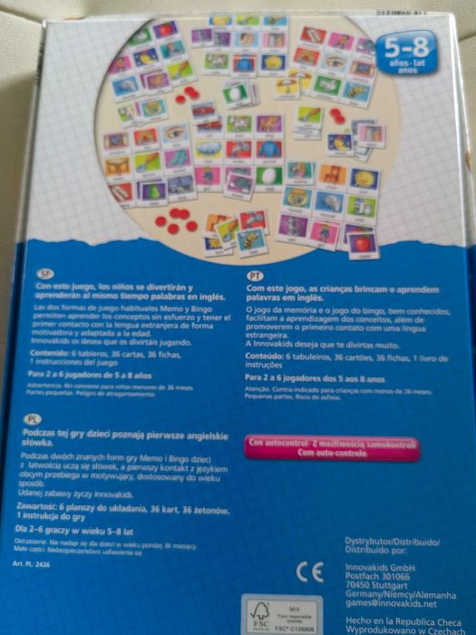 Jogo de memória para aprender Inglês