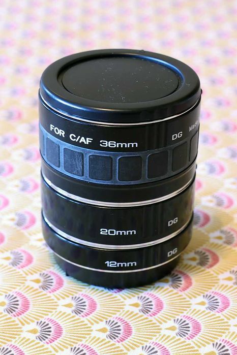 Tubos de extensão Kenko (36 + 20 + 12mm) para objectivas Canon EF