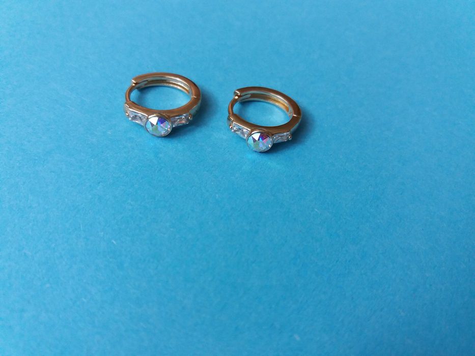 kolczyki kółka kryształ multi