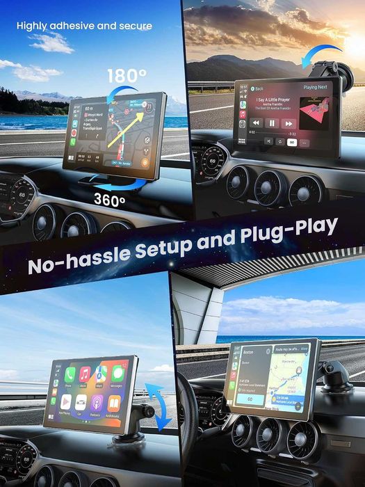 Bezprzewodowy Ekran Carplay & Android Auto Jzones 9" z Kamerą 4K