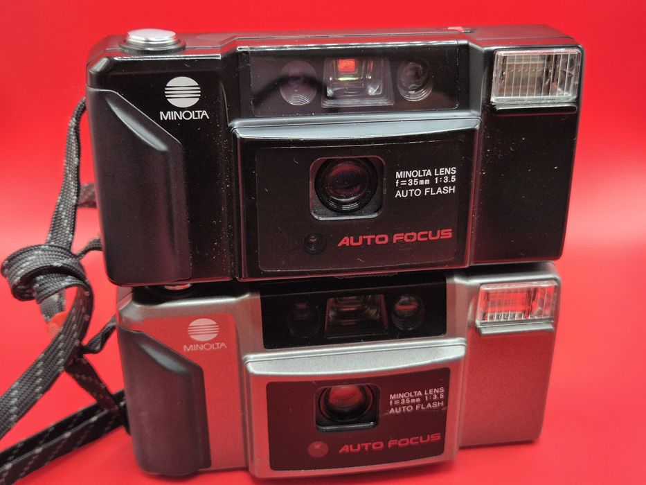 2 x aparat kompaktowy Minolta AF-E + etui