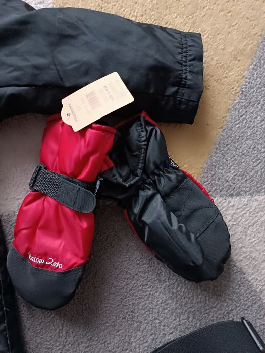 Kombinezon zimowy zestaw kurtka spodnie czapka rękawice kaxs Zara