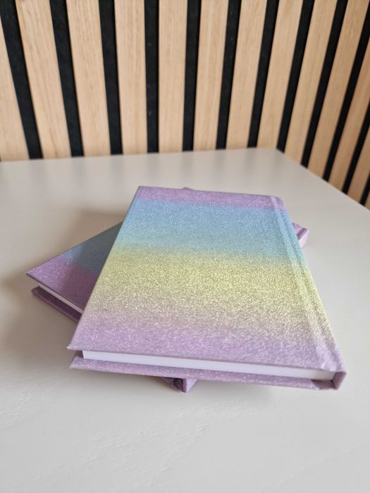 Conjunto de 2 cadernos com glitter