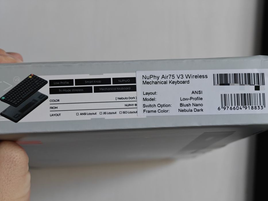 Nuphy air v3  jak nowa klawiatura mechaniczna bezprzewodowa blush nano switch