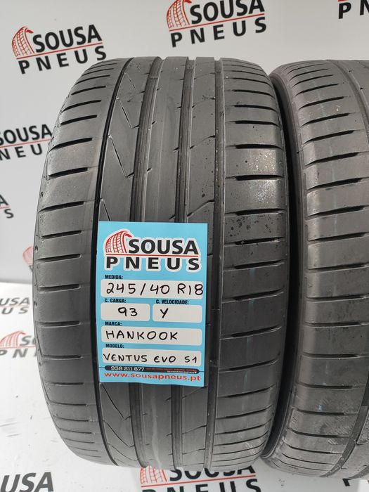 150 Euros 2 pneus 245-40R18 93Y Hankook - Oferta dos Portes