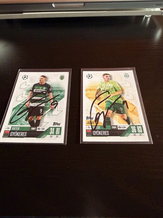 Carta topps assinada gyokeres sporting