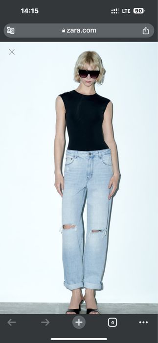 Джинсы новые  zara 36, на высокую девушку