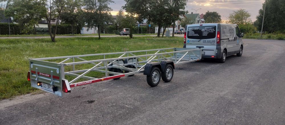 Wynajem przyczepki 6m długa 750kg dmc dłużyca