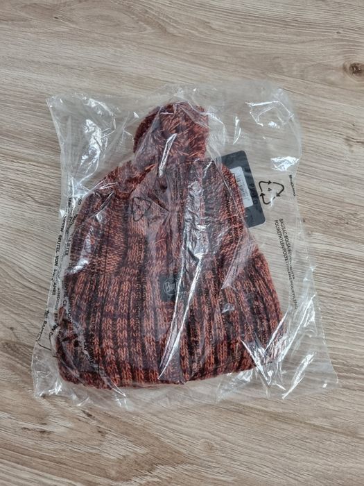 Czapka z pomponem buff brązowy melanż dziecięca