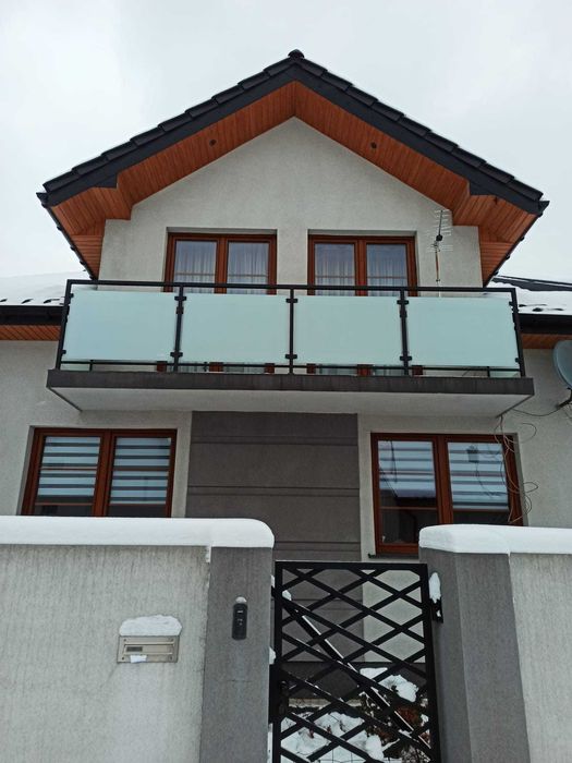 Balustrada Malowana Proszkowo Ocynk Panel loft szklane