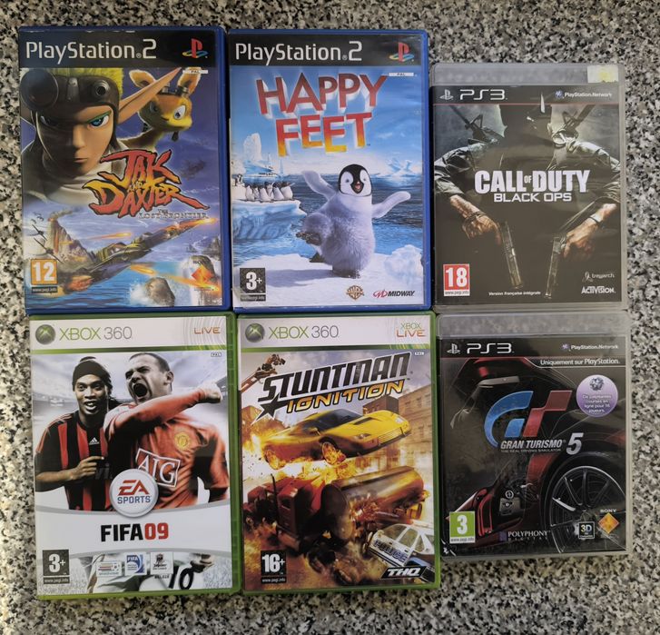 Conjunto de 6 jogos PlayStation 2/3/Xbox 360