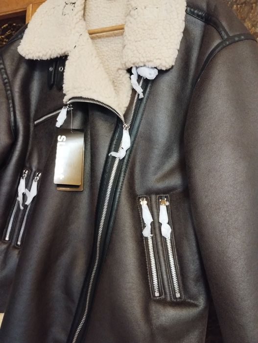 Kurtka zimowa z ekologicznej skóry